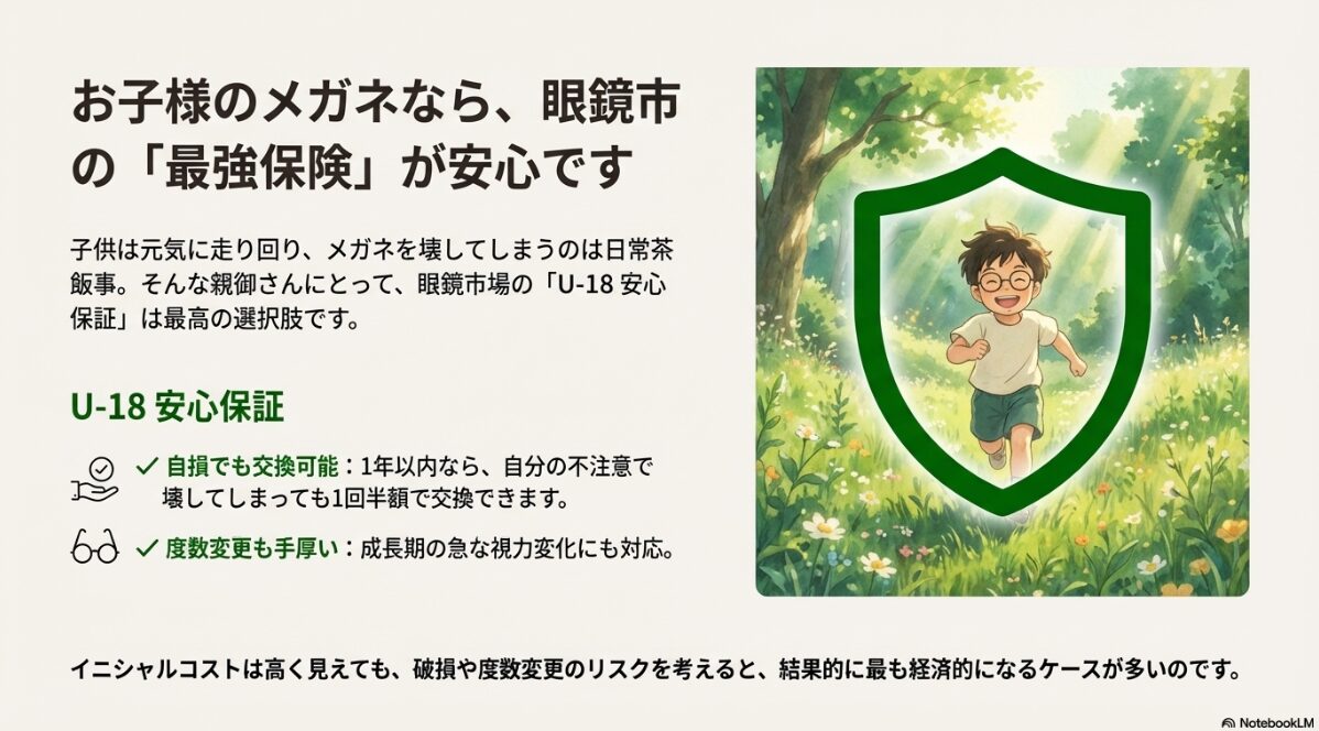 Jins Zoff　眼鏡市場　比較　子供用の眼鏡なら眼鏡市場の破損保証が最強