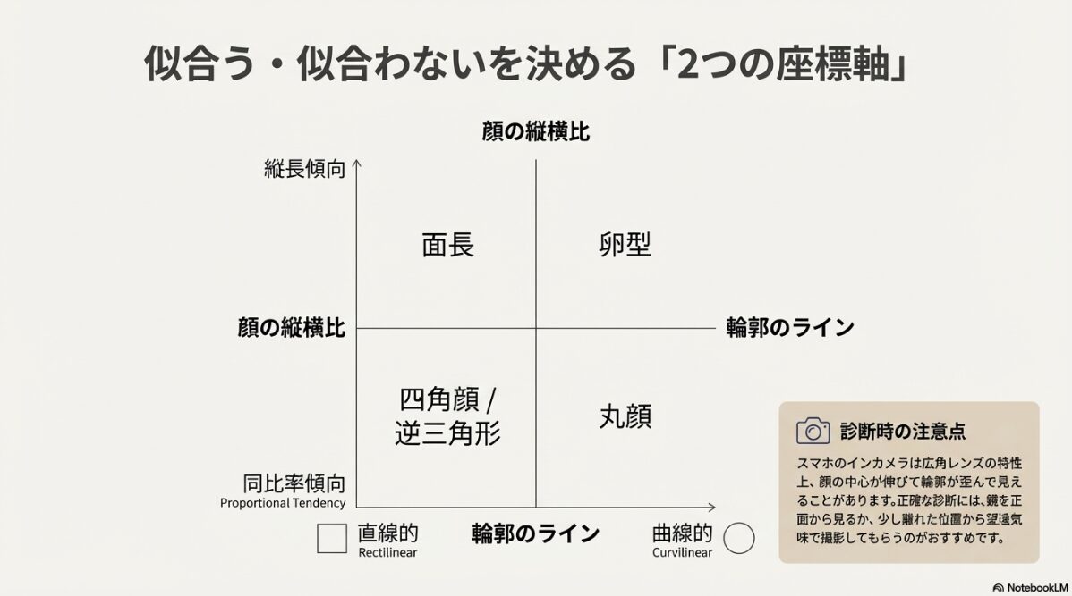 メガネ　顔の形　自分の顔の形を知る見分け方の基準　