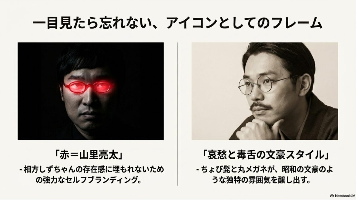 メガネ 芸人 コンビ　赤や丸メガネが特徴の芸人