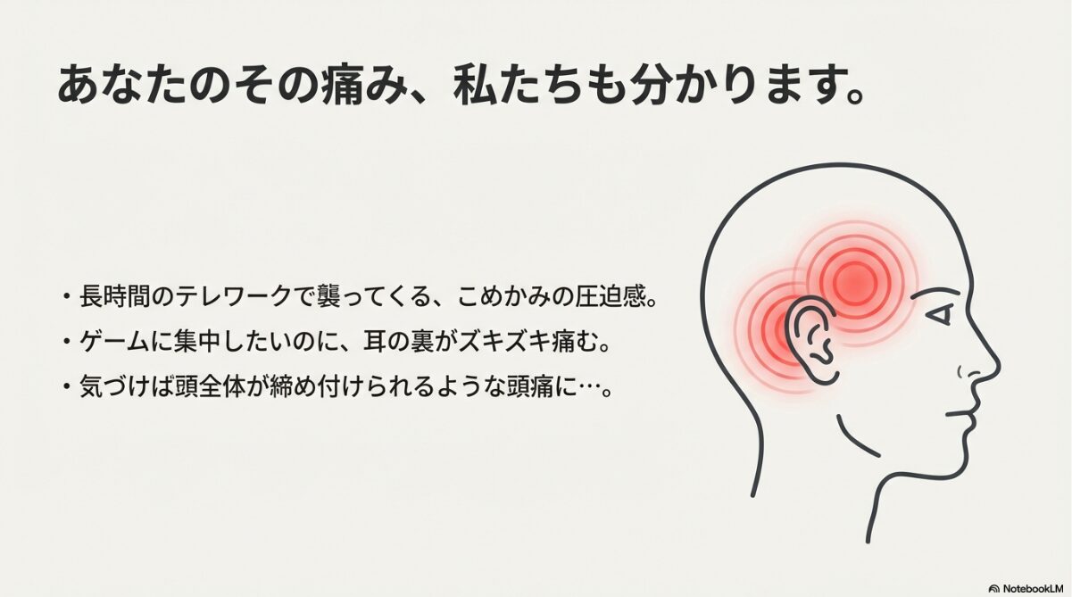 メガネ ヘッドホン　その痛みわかります