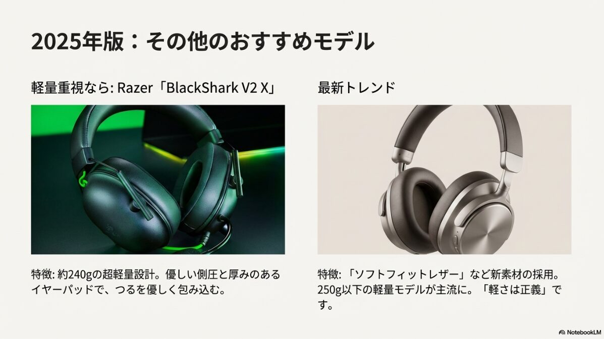 メガネ ヘッドホン　軽量重視ならRazerも優秀