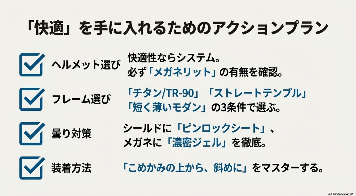 メガネ ヘルメット　メガネとヘルメットの共存策