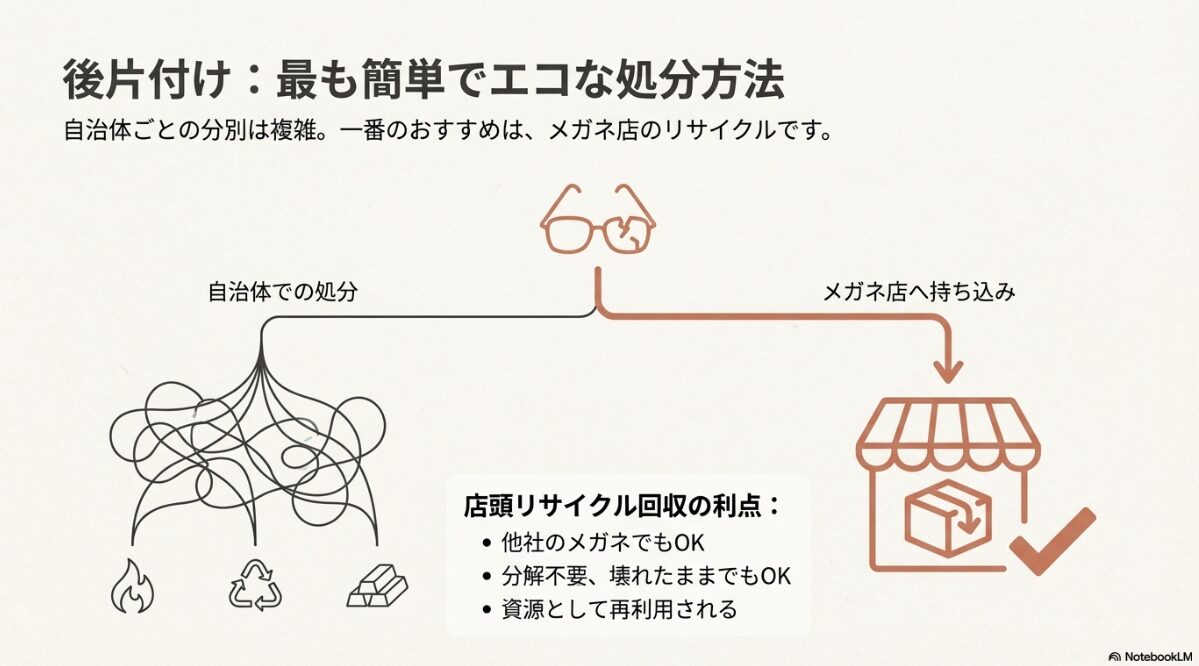 メガネ レンズ 外し方　外した後のレンズやフレームの捨て方と分別ルール