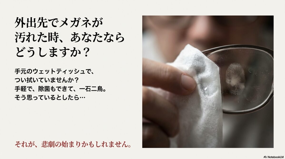 メガネ 汚れ　ウェットティッシュ　メガネの汚れはウェットティッシュで拭いてOK？正しいケア方法2