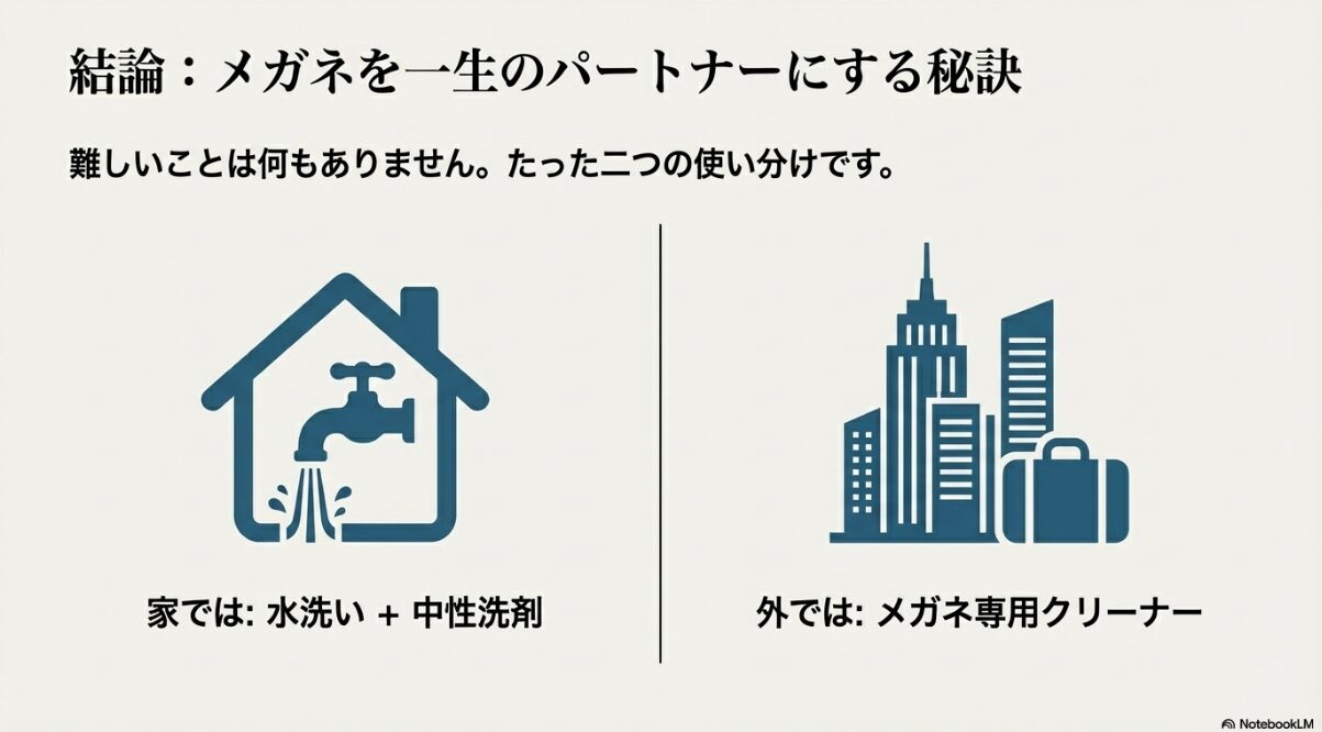 メガネ 汚れ　ウェットティッシュ　くもり止め成分による被膜と汚れの違い