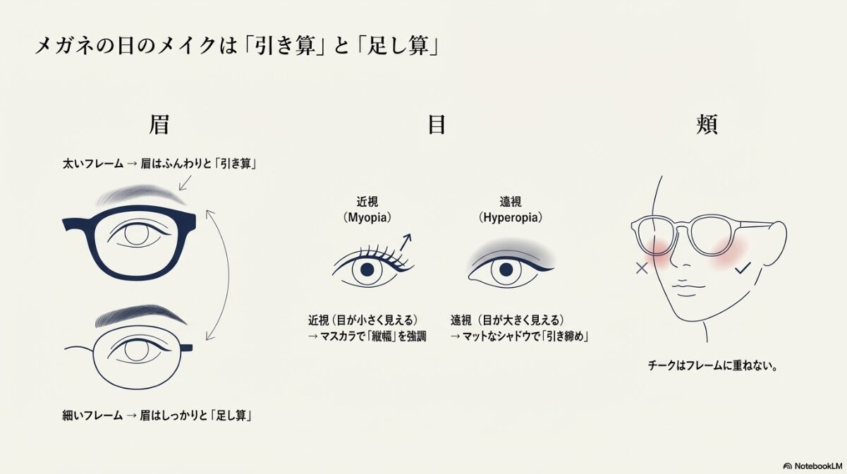 メガネ ダサい　女のメガネがダサいのはメイクが原因