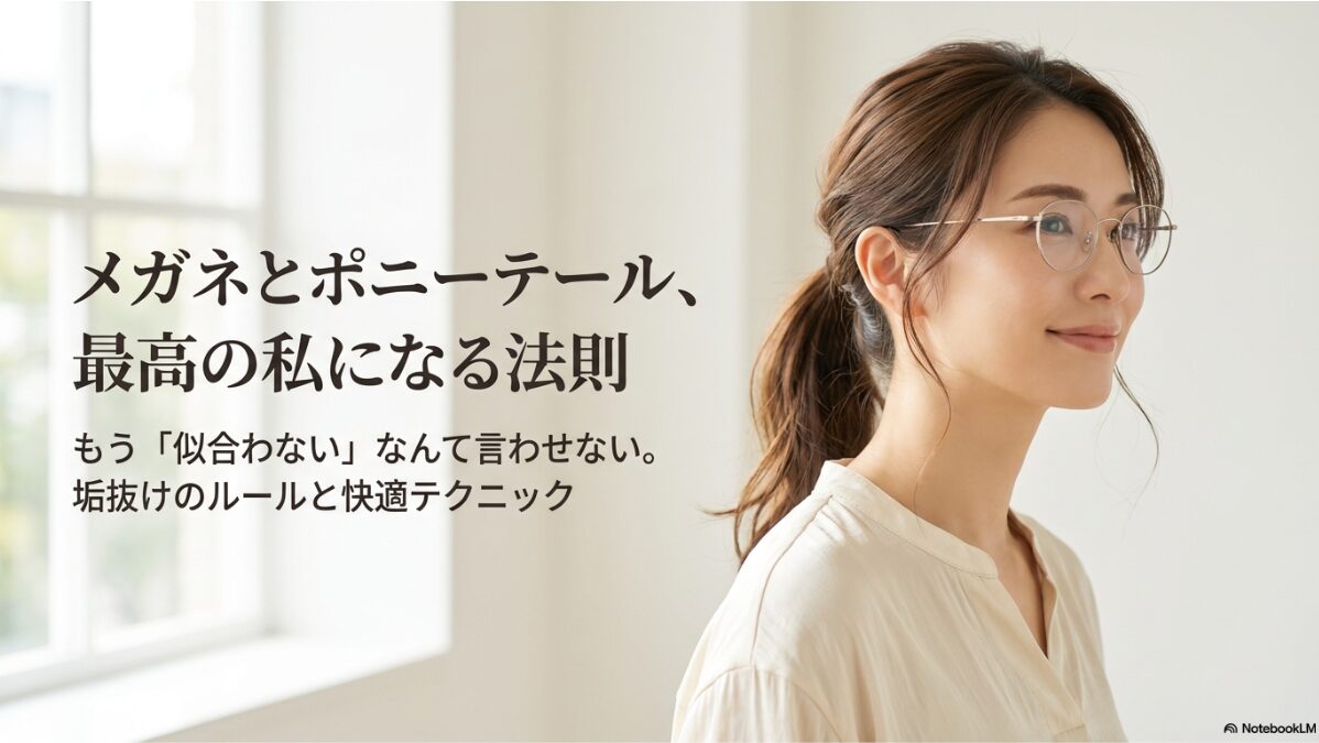 メガネ ポニーテール　メガネとポニーテールが似合う法則！痛くないコツと若見え術を解説