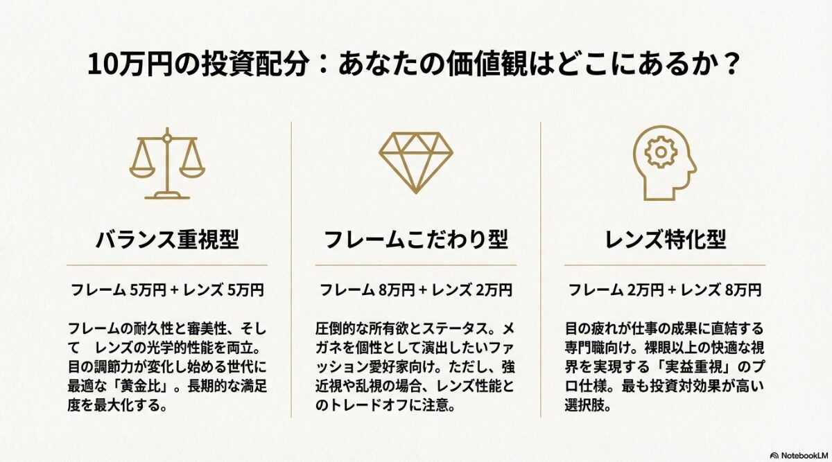 メガネ 10 万　メガネ10万円の内訳とコスト配分