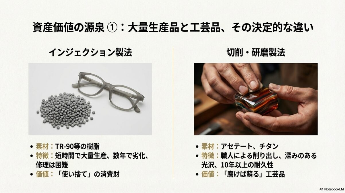 メガネ 10 万　大量生産品と工芸品の違い