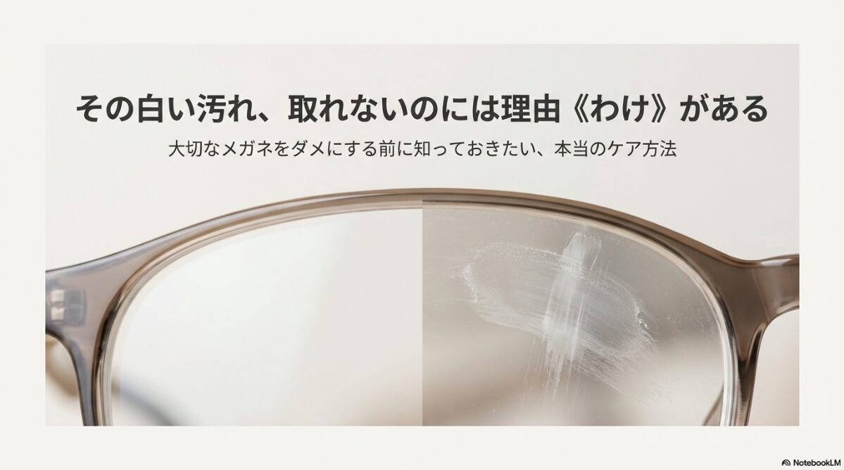 メガネ 水垢　メガネの水垢は取れない？原因と自分でできる正しい落とし方