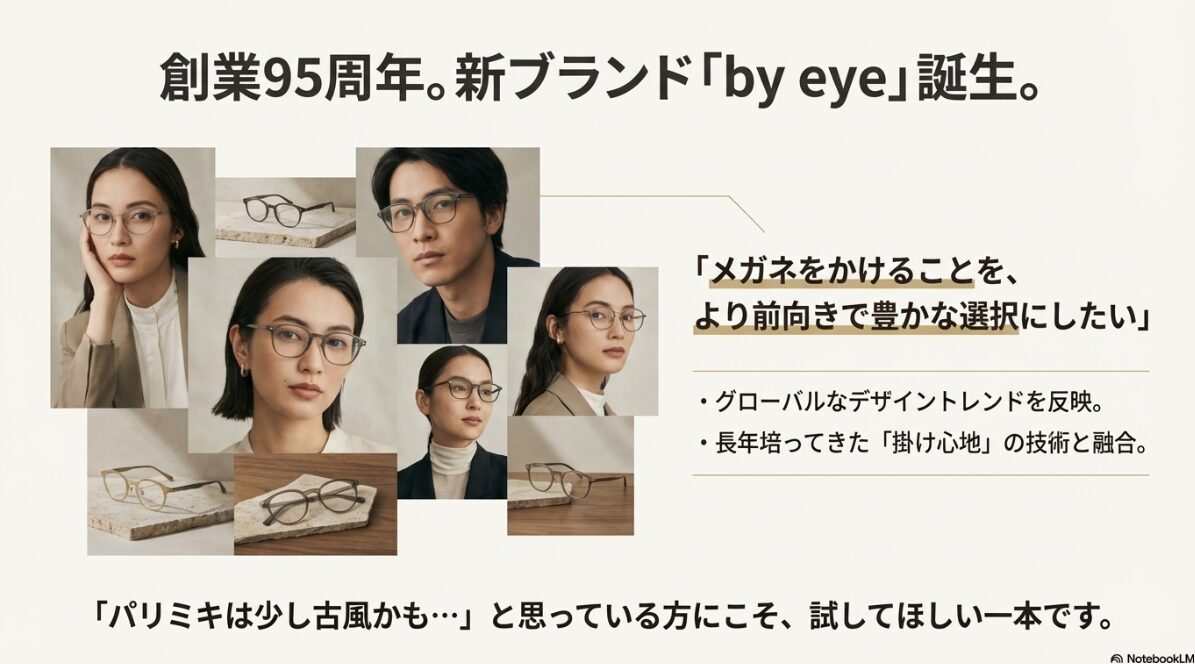 メガネの三城 パリミキ 違い　新ブランドby eyeの注目ポイント