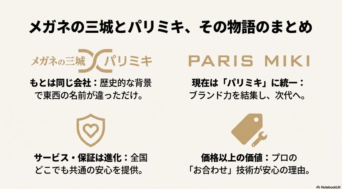 メガネの三城 パリミキ 違い　メガネの三城とパリミキの違い総まとめ