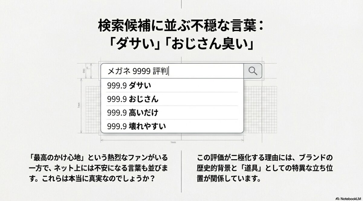 メガネ 9999 評判　メガネの9999の評判は？ダサい噂と痛くない理由を徹底解説3