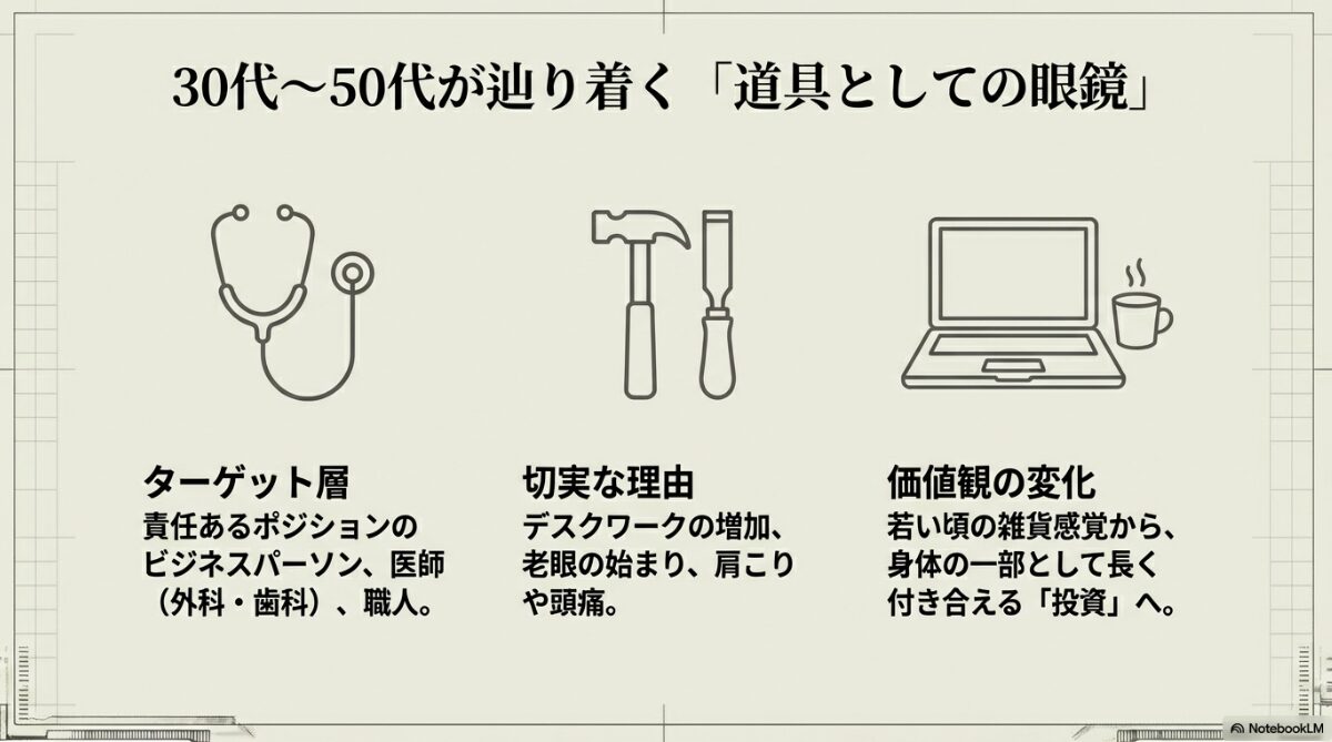 メガネ 9999 評判　999.9を支持する年齢層の特徴