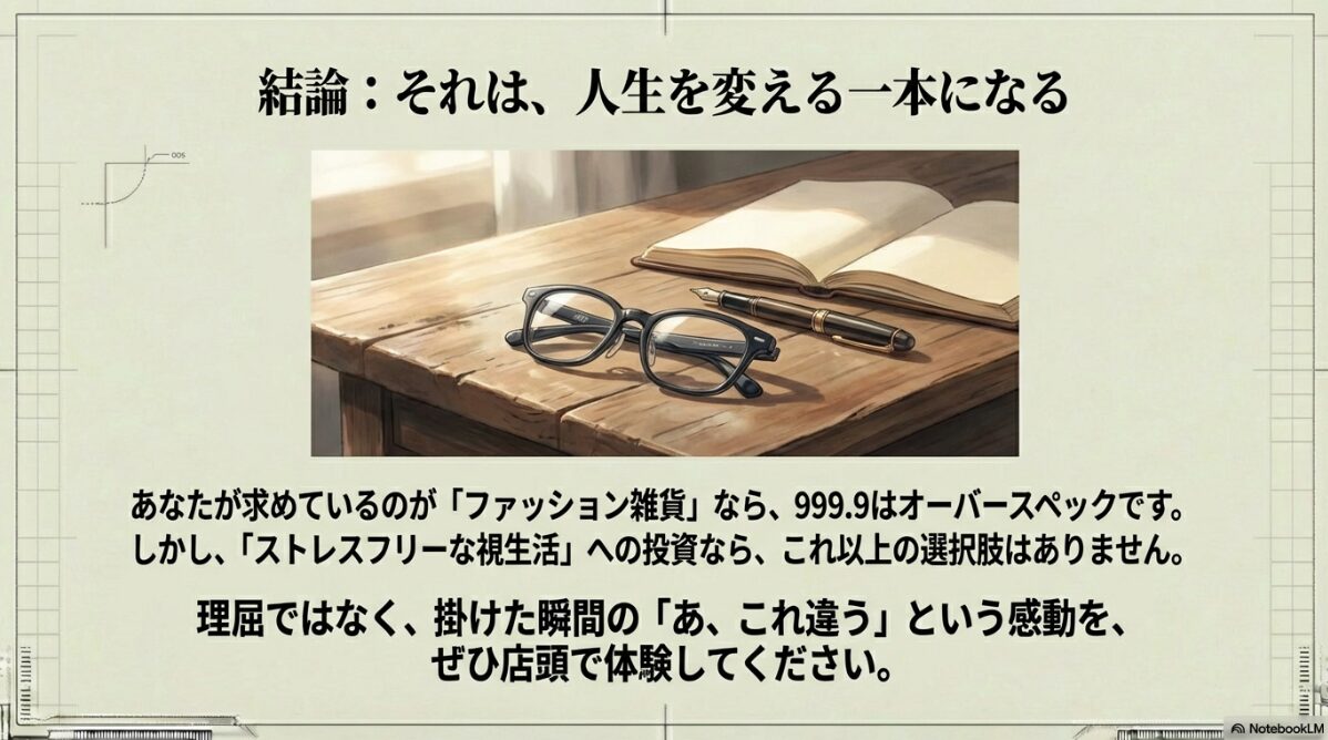 メガネ 9999 評判　メガネの9999の評判に関する総括