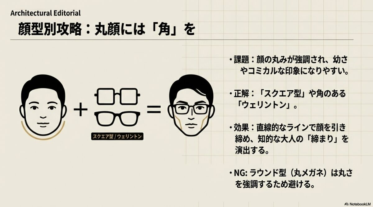 坊主 メガネ 怖い　丸顔の坊主が選ぶべきメガネの形