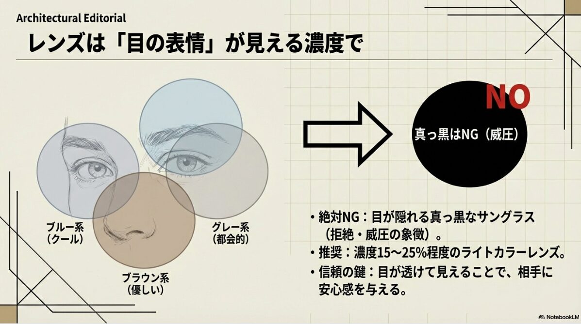 坊主 メガネ 怖い　おしゃれに見せる度なしレンズ活用2