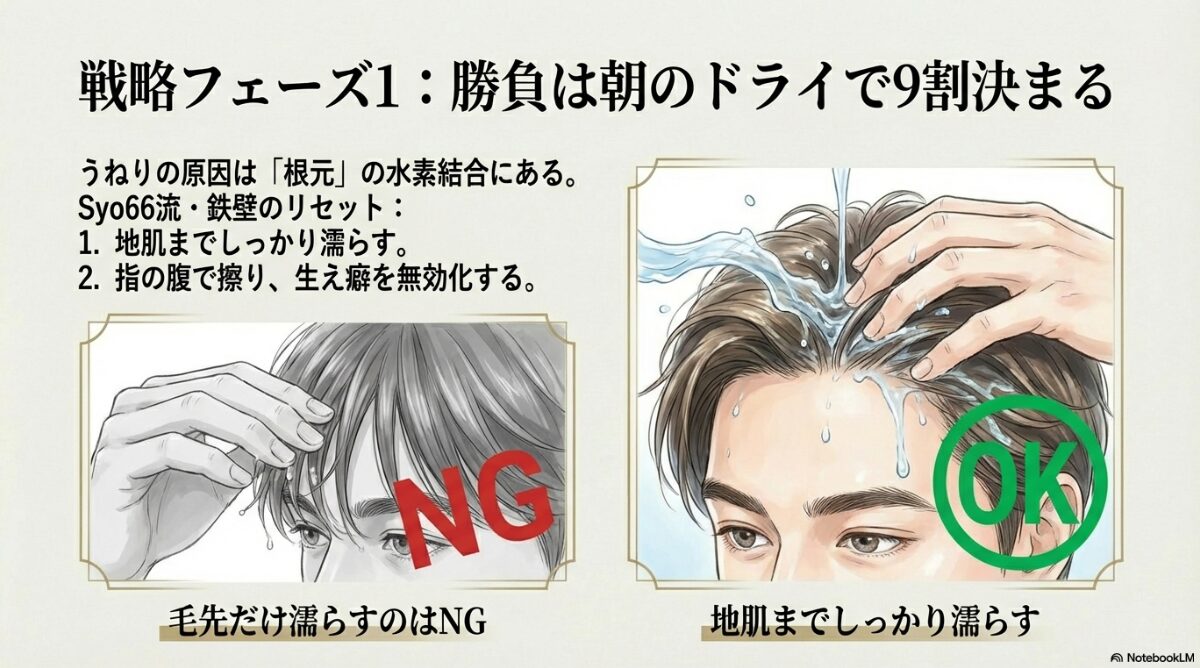 メガネ 前髪 曲がる　崩れないセットと巻き方の手順