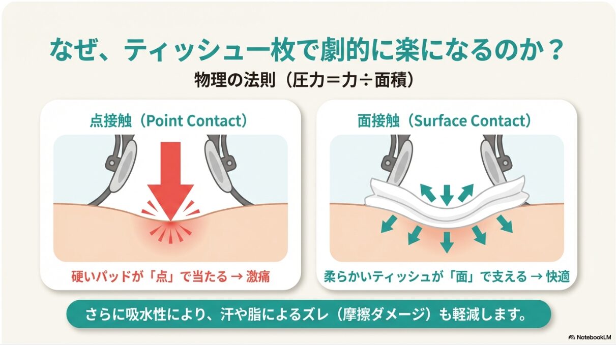 メガネ 鼻に跡がつかない方法 ティッシュ 【手順】極上のクッションを作る4ステップ3