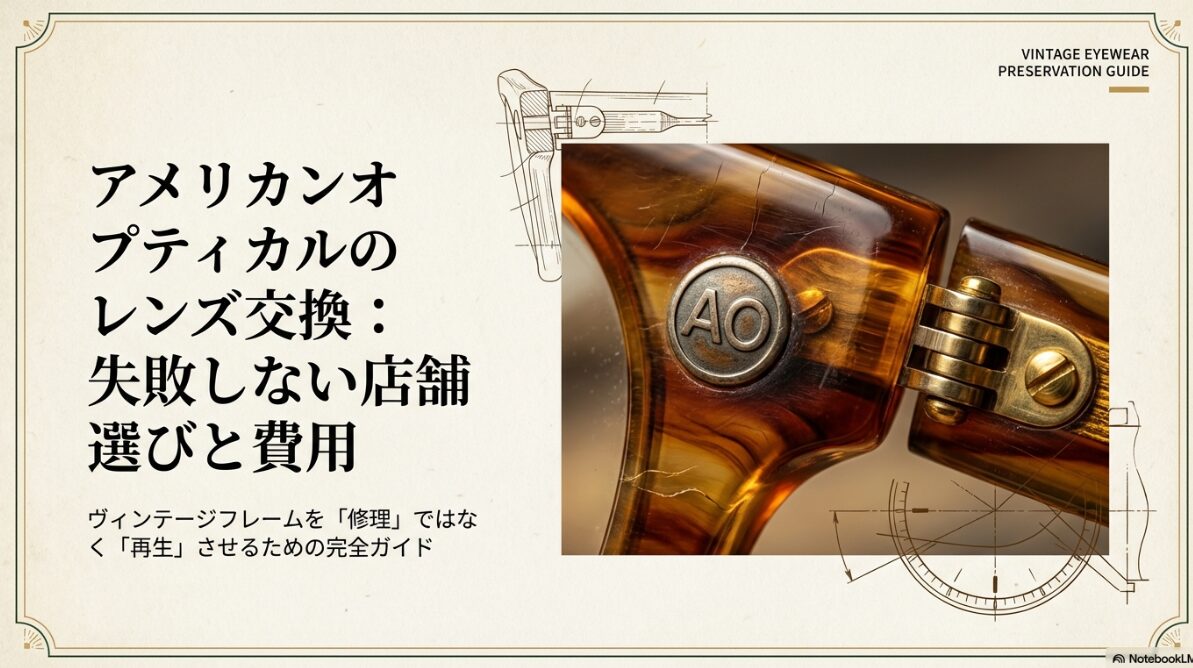 アメリカンオプティカル レンズ交換　アメリカンオプティカルのレンズ交換！持ち込み店舗や費用を徹底解説