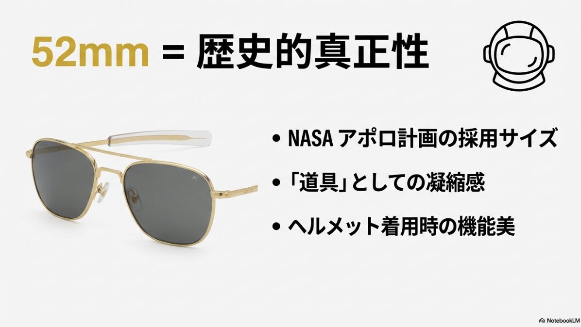 アメリカンオプティカル サイズ感 52mmと55mmの違いと特徴2