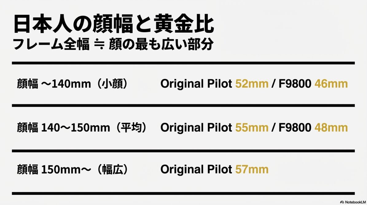 アメリカンオプティカル サイズ感 日本人に似合うサイズの黄金比
