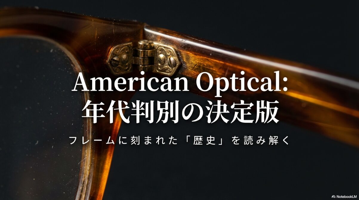 アメリカンオプティカル 年代判別 アメリカンオプティカル年代判別!ロゴと刻印で製造年を見る方法