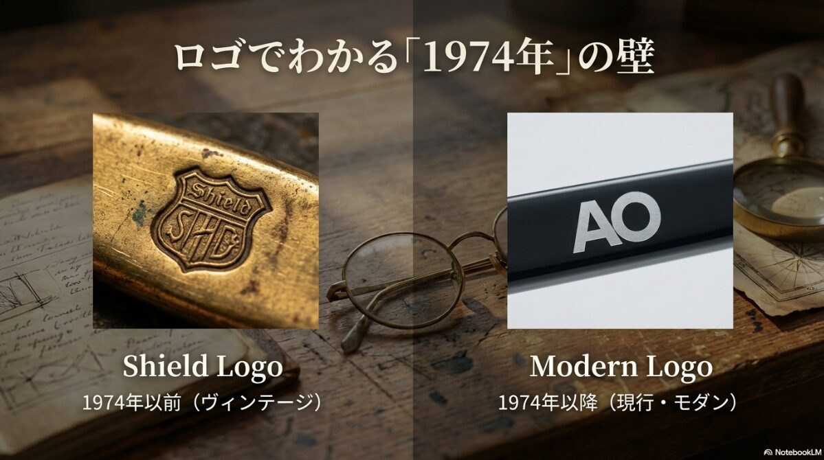 アメリカンオプティカル 年代判別 AOロゴとシールドの歴史