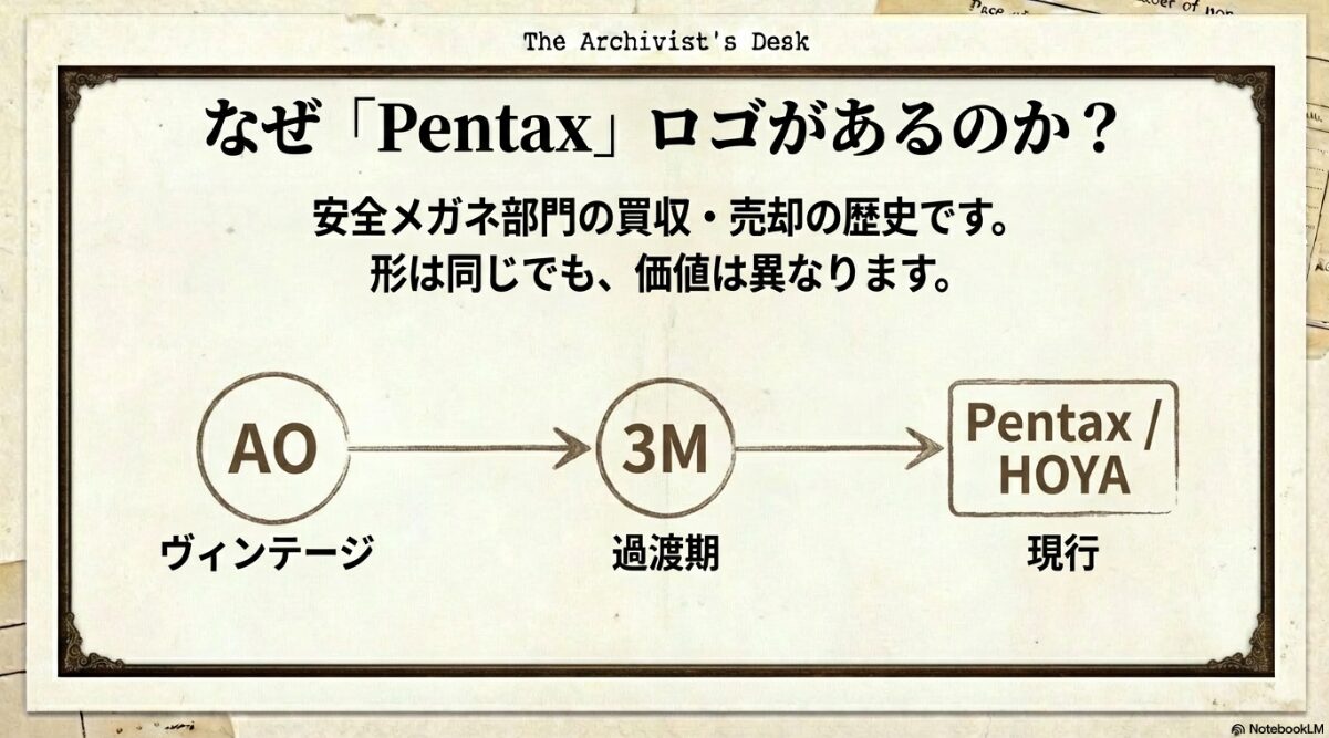アメリカンオプティカル 年代判別 F9800とPentaxの関係