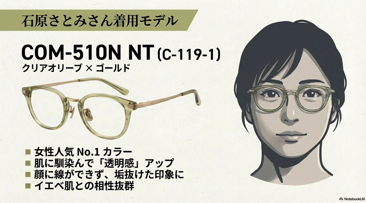 bj クラシック 510 芸能人 石原さとみ着用のクリアカラーで垢抜ける