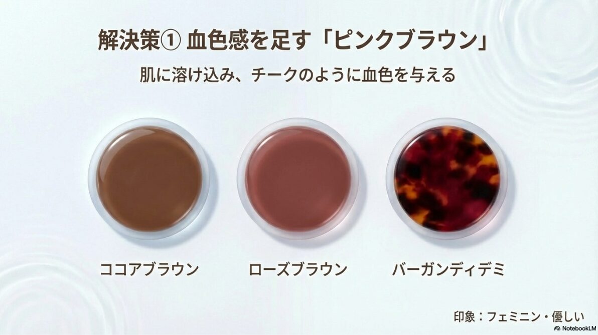 ブルベ 夏 メガネ べっ甲 茶色を避けてピンクブラウンを選ぶ理由2