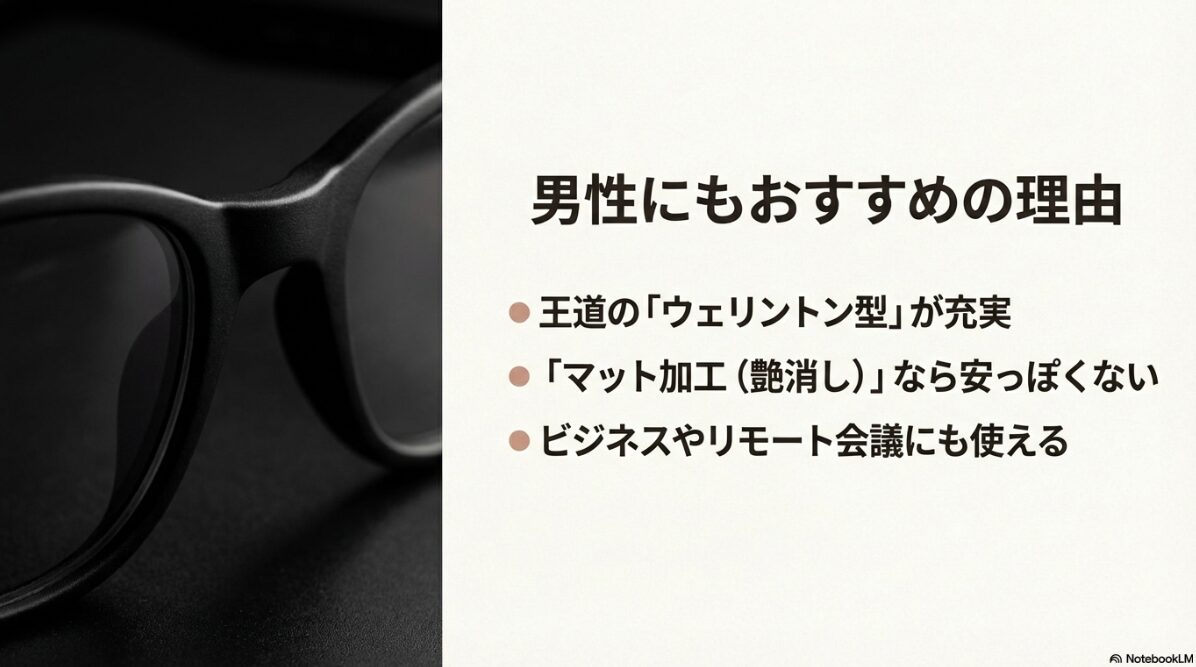 伊達メガネ セリア　王道の「ウェリントン型」は外さない選択