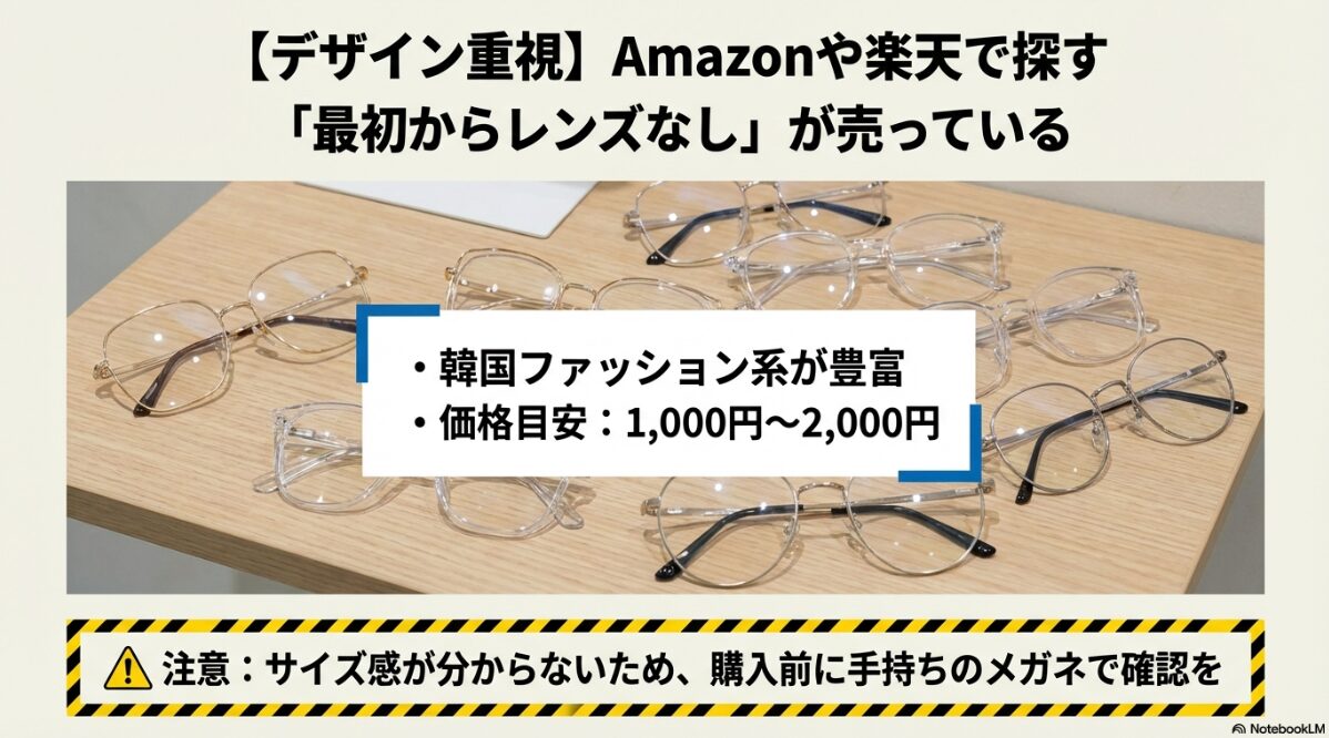 伊達メガネ レンズなし どこに売ってる 楽天やAmazonなら安いレンズなしメガネが見つかる