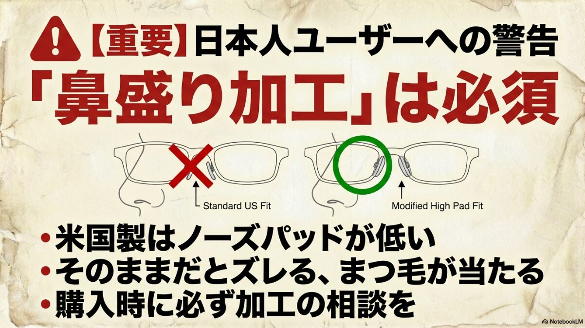 シュロン サイドワインダー フリーウェイ 違い アジアンフィットと鼻盛りの必要性