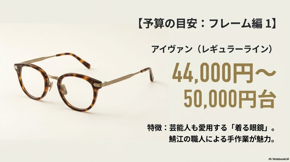 アイヴァン メガネ 値段 レンズ込み 芸能人着用の人気モデルとフレーム価格の傾向