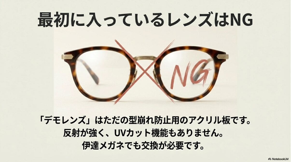 アイヴァン メガネ 値段 レンズ込み 度なしレンズ(伊達メガネ・サングラス)