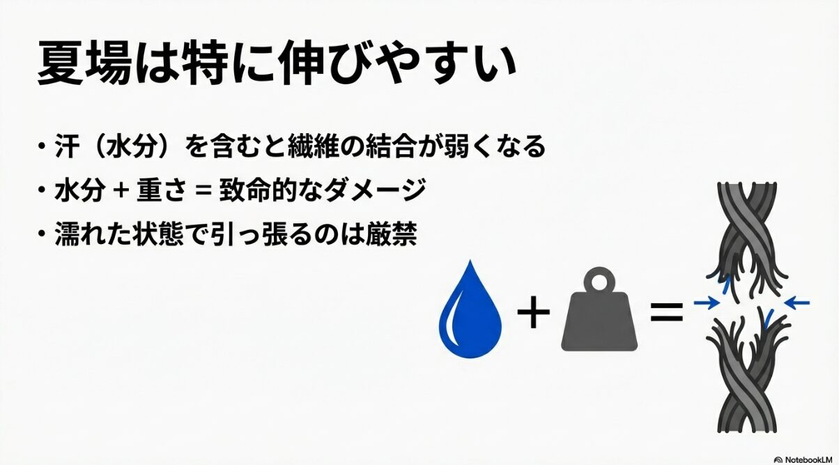 サングラス 胸にかける　Tシャツが伸びる原因と具体的な対策2