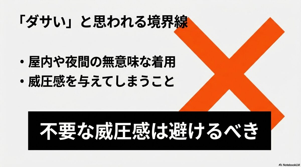 サングラス 後ろにかける　ダサいと思われる原因とデザイン選び
