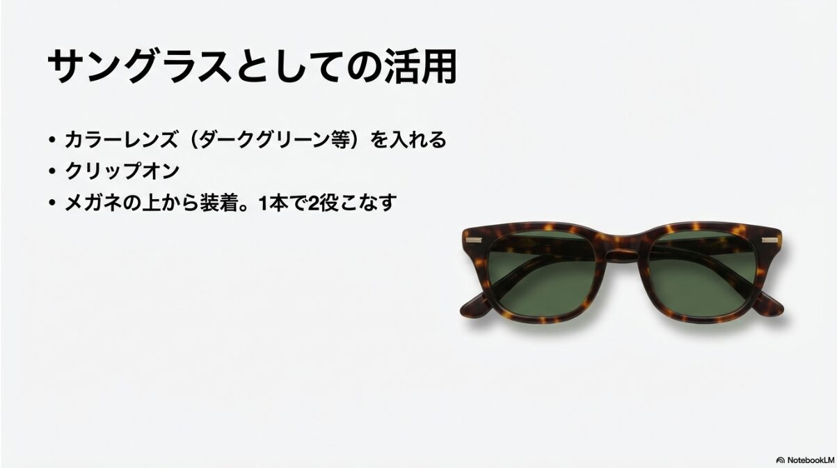 シュロン フリーウェイ　クリップオンで楽しむサングラススタイル