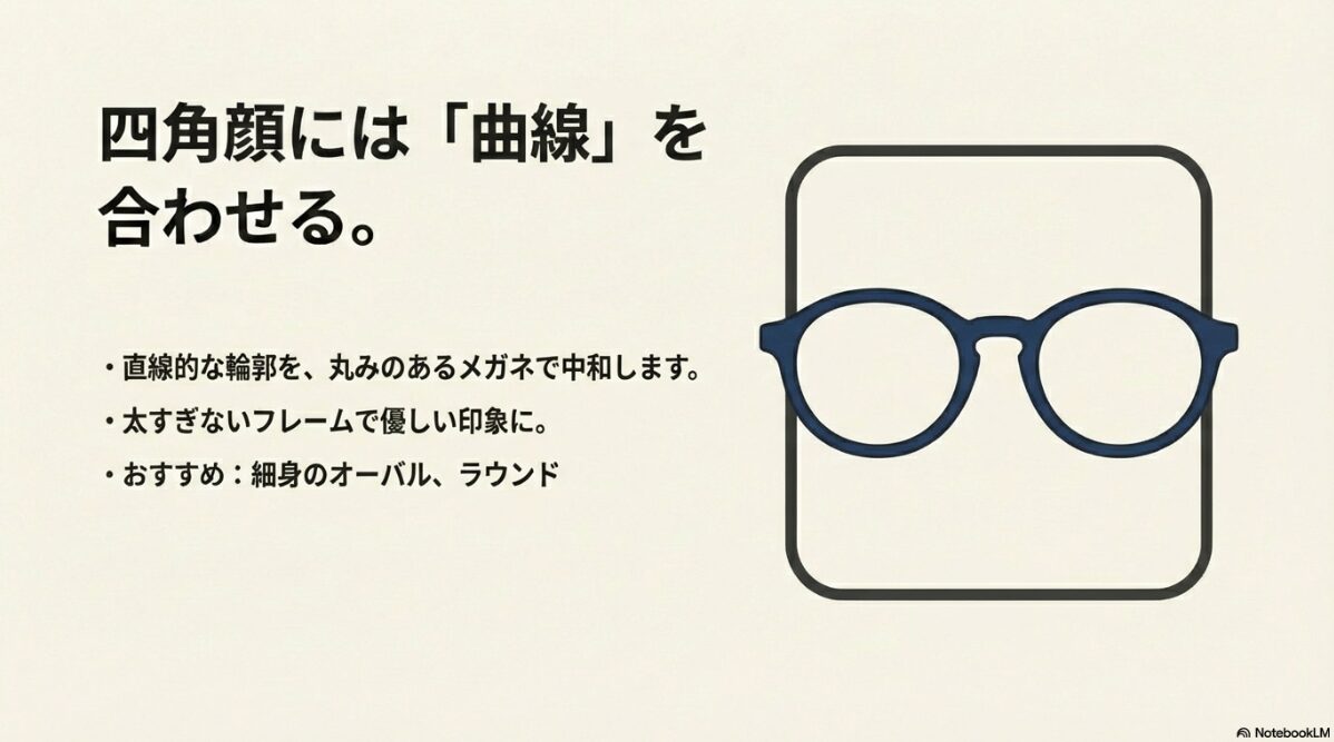 伊達メガネ ダイソー　エラの張りを中和するテクニック