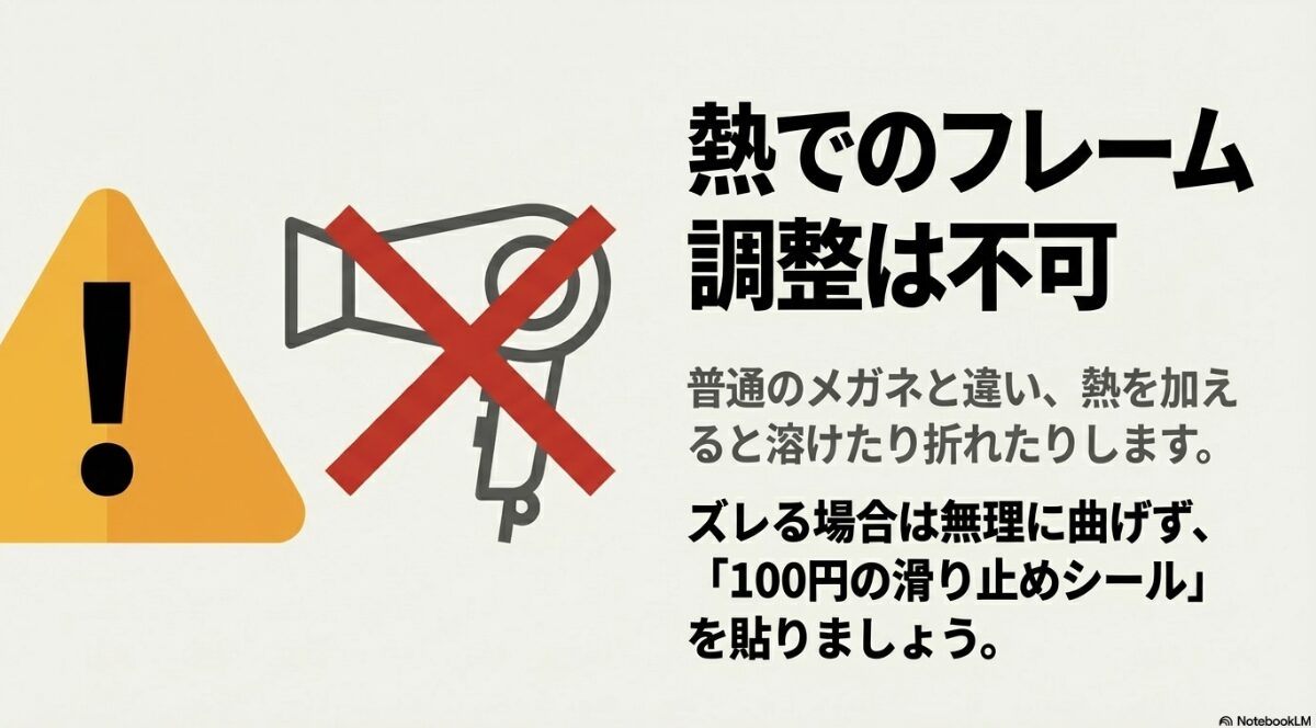 100均 伊達メガネ キャンドゥ　フレーム調整（フィッティング）はできる？