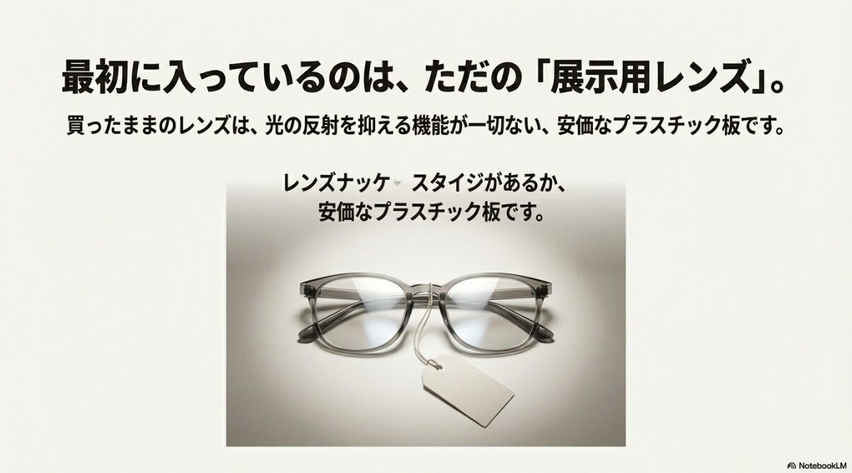 伊達メガネ バレる　デモレンズの光学的欠陥を知る