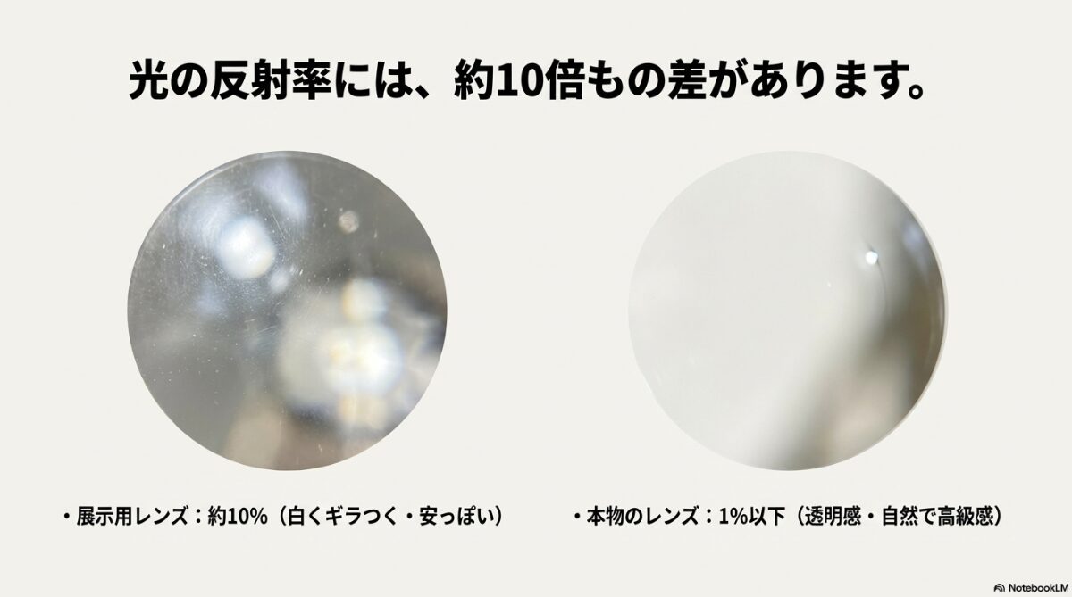 伊達メガネ バレる　デモレンズの光学的欠陥を知る2