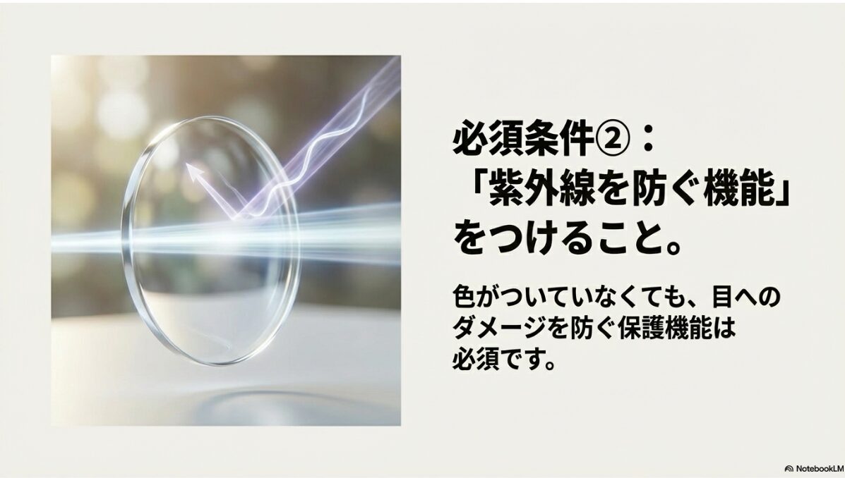 伊達メガネ バレる　UVカット機能で着用の大義名分を作る