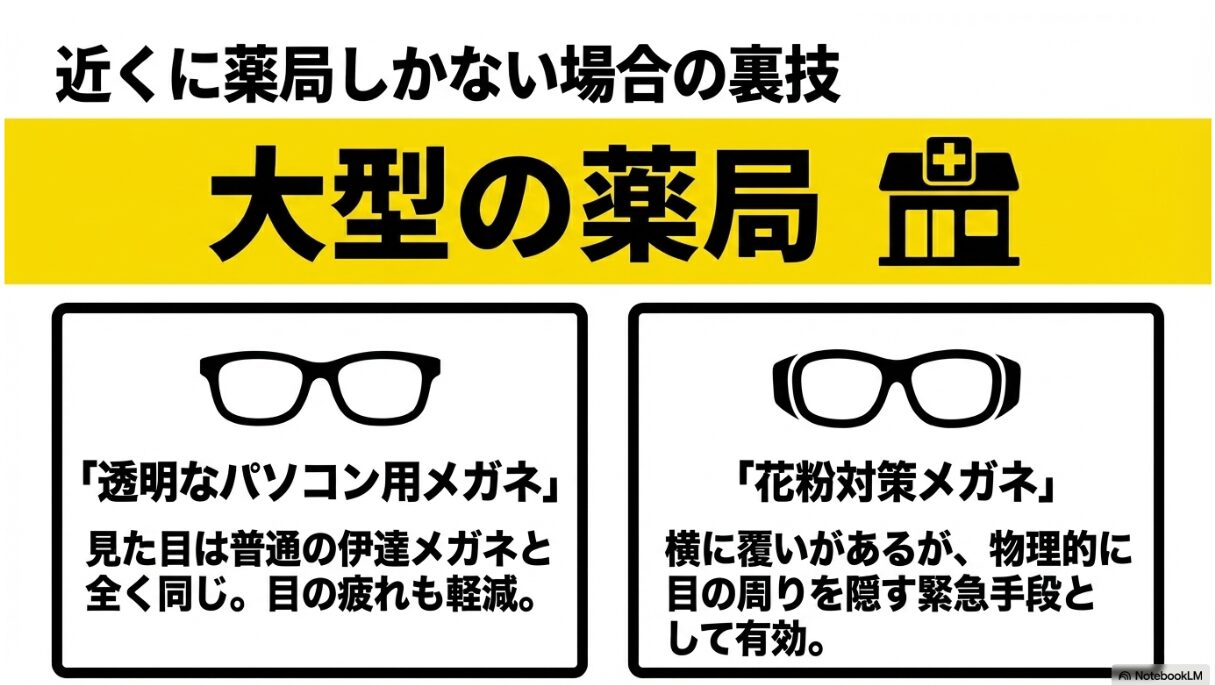 伊達メガネ コンビニ 伊達メガネの代用にマツキヨのPC眼鏡を