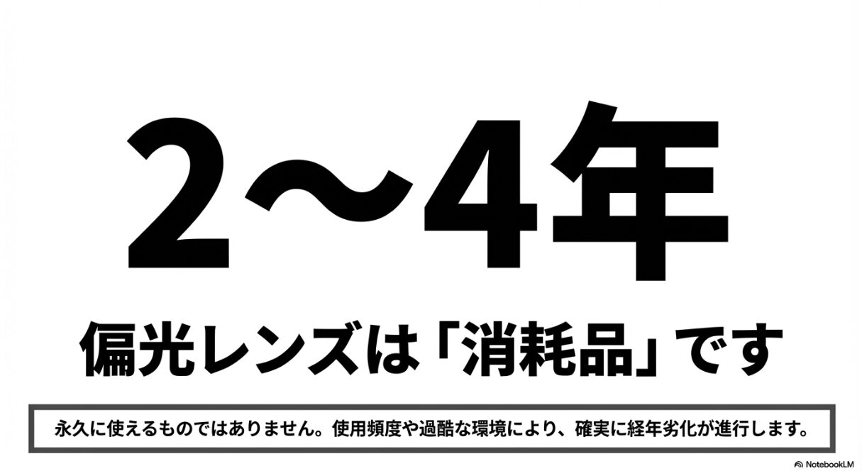 偏光 レンズ 寿命　平均的な偏光レンズの寿命年数とは