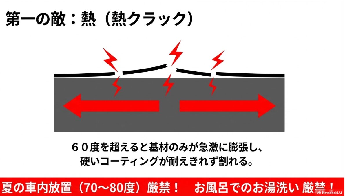 偏光 レンズ 寿命　熱が偏光レンズの寿命を縮める原因2