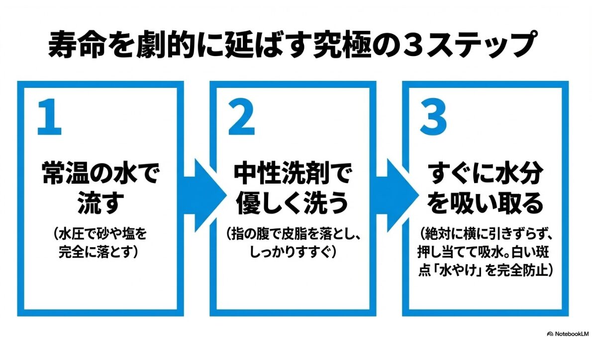 偏光 レンズ 寿命　寿命を劇的に延ばす究極の洗浄ステップ