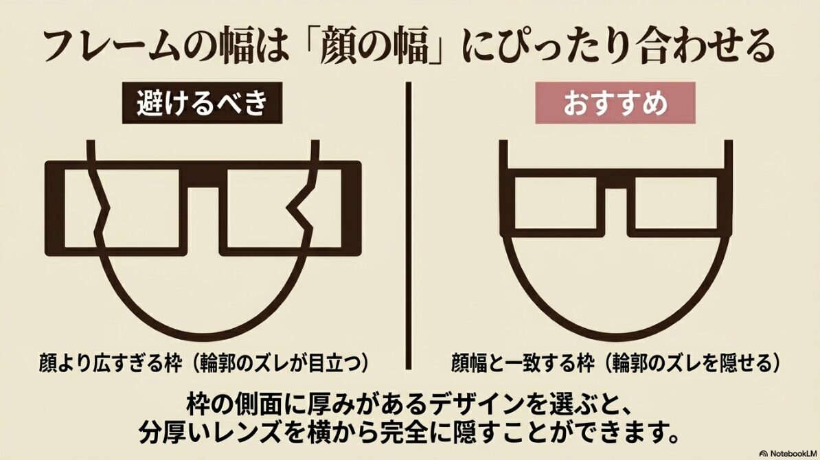 JINS 目が小さく ならない レンズ 口コミ　フェイスラインのへこみを防ぐ対策