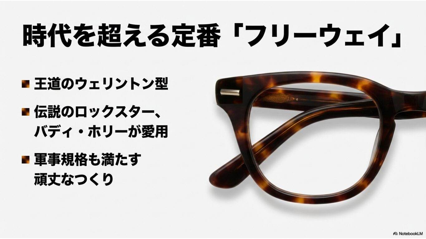 シュロン フリーウェイ　バディホリーが愛したウェリントン型の特徴
